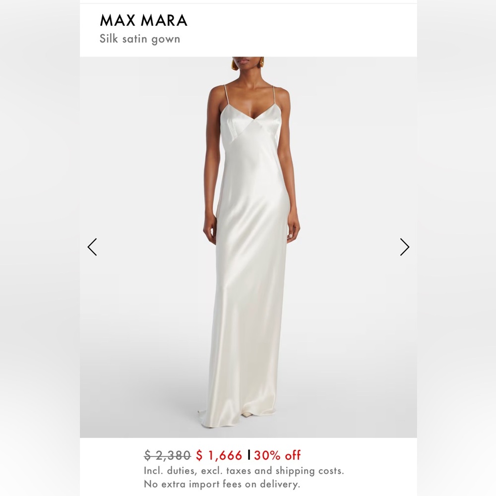 Max Mara Elegant Red Satin Gown - Picture 11 of 12